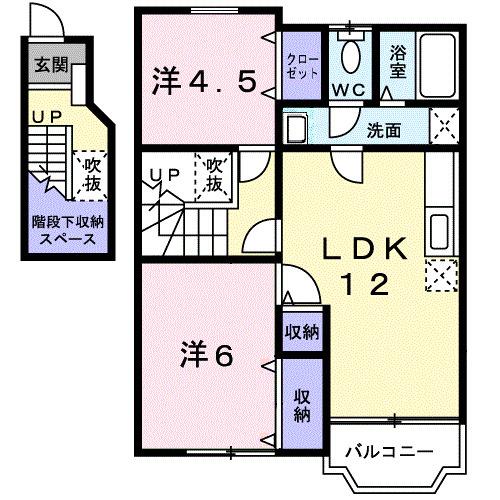 グリーンヴィラ　Ｂ（202） 間取り図画像