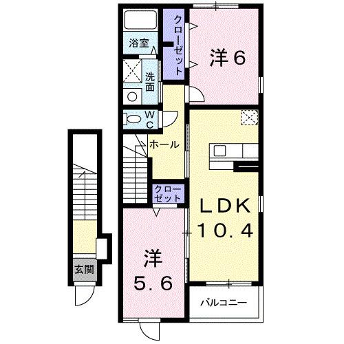 ラフレシールＡ（202） 間取り図画像