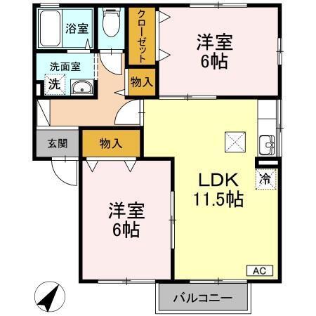 セジュール田村（103） 間取り図画像