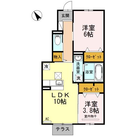 D-room ふしみ（103） 間取り図画像