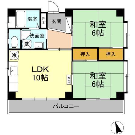 泉ハイツ（301） 間取り図画像