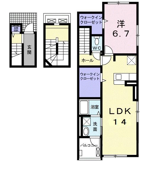 グランデ　フィオーレ　虹ケ浜（301） 間取り図画像