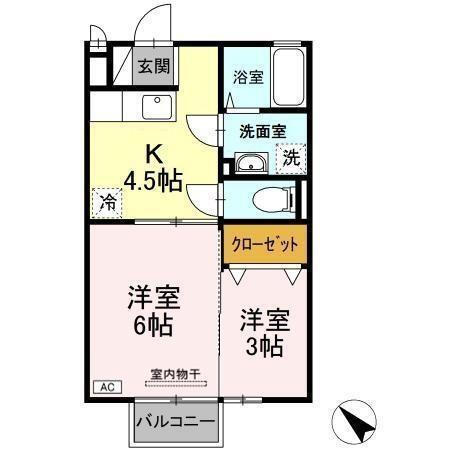 スピカ田中　A棟（A201） 間取り図画像