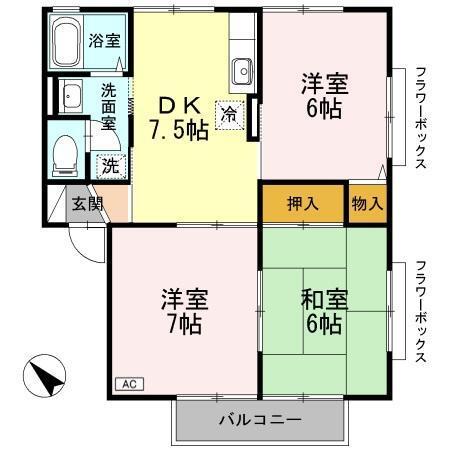 サンリッツ（201） 間取り図画像