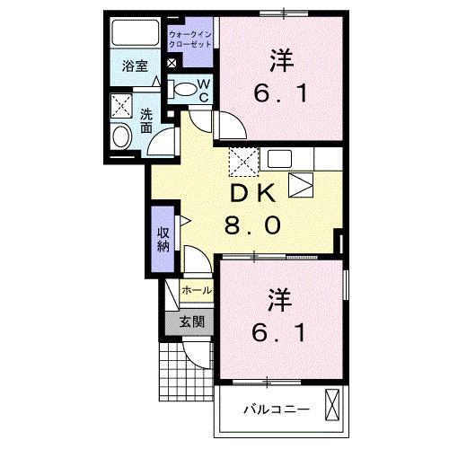 メゾンフルールＥ（103） 間取り図画像