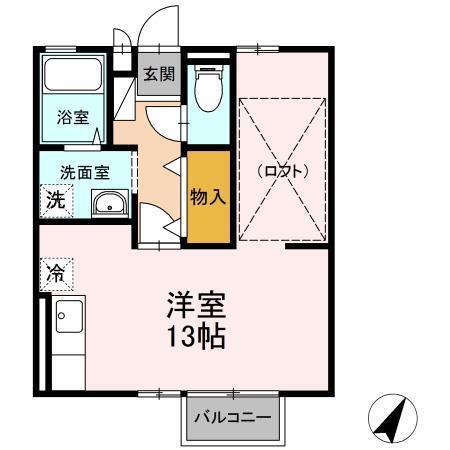 セジュールＴＯＭＯ　A棟（A203） 間取り図画像