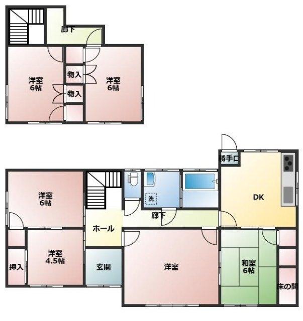 呼坂戸建て 間取り図画像