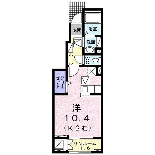 フローラⅠ（102） 間取り図画像