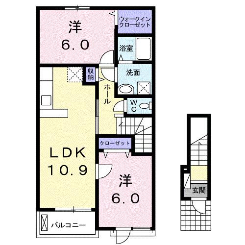 サニーコート　Ｂ（202） 間取り図画像
