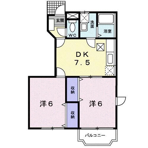 ＭｅｒｕＲｏｓｅ　Ⅰ（101） 間取り図画像