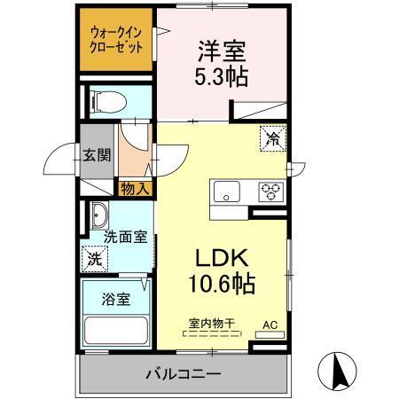 カトレアⅤ（201） 間取り図画像