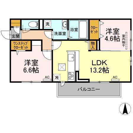 プレジデント持田　A棟（A107） 間取り図画像