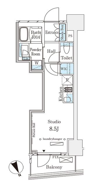 パークナードフィット南青山Ｖｉｓｔａ（604） 間取り図画像
