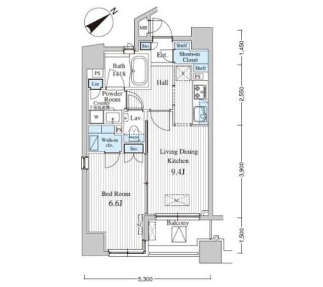 ＭＦＰＲコート赤坂見附（501） 間取り図画像