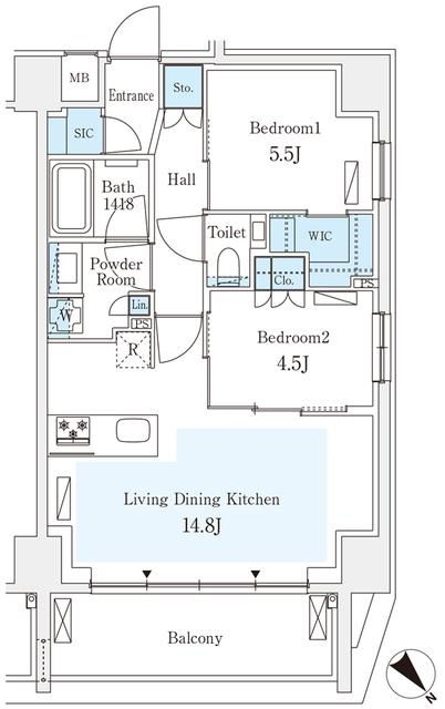 ＧＲＡＮＰＡＳＥＯ西麻布Ⅱ（502） 間取り図画像