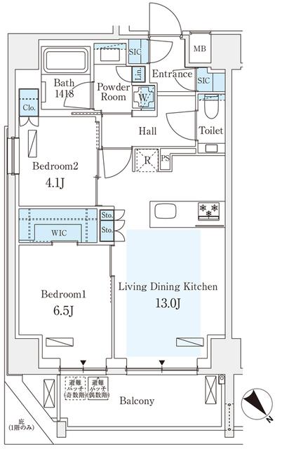 ＧＲＡＮＰＡＳＥＯ西麻布Ⅱ（701） 間取り図画像