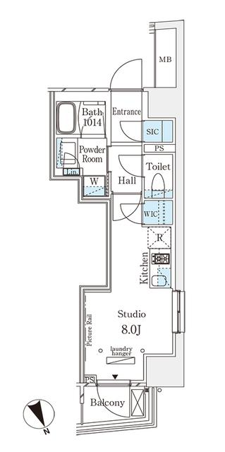 パークナードフィット南青山Ｖｉｓｔａ（806） 間取り図画像