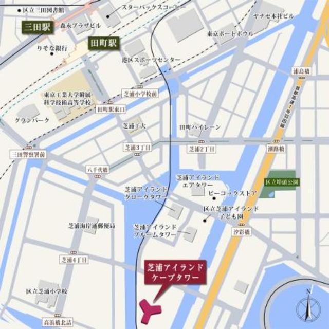 芝浦アイランド　ケープタワー（4215） 地形図・案内図