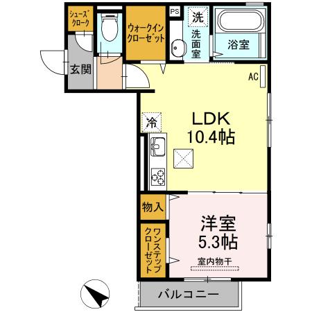 Ｃａｒｐｅ ｄｉｅｍ（105） 間取り図画像