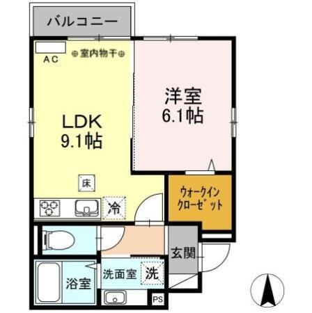 スリジェ横濱・エクラ横濱/　エクラ横濱（101） 間取り図画像
