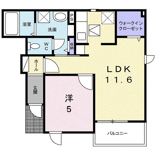 リブラＡ（101） 間取り図画像