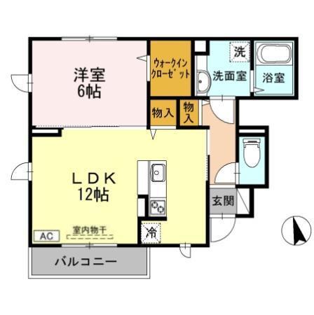 ラッキーベル　Ｂ（102） 間取り図画像