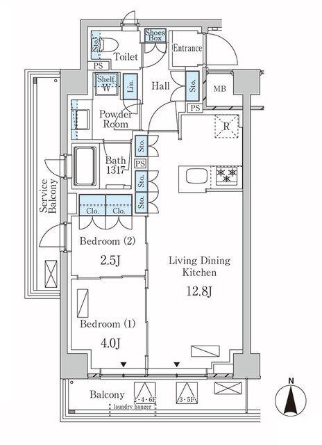 ラティエラ武蔵小杉（510） 間取り図画像
