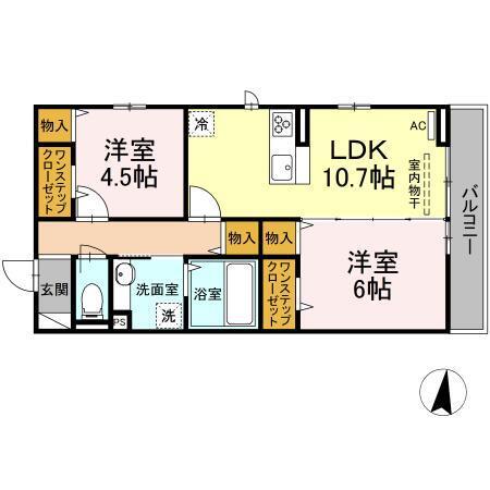 カーサ・ヴェルデ 青葉（205） 間取り図画像