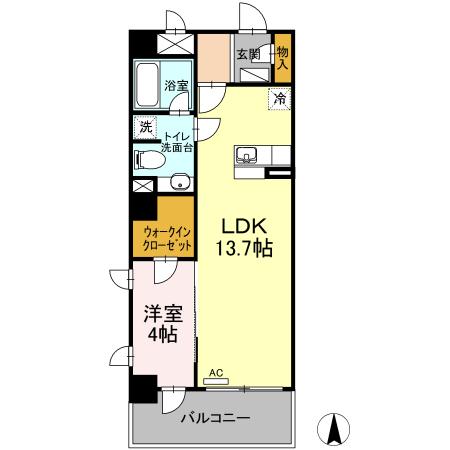フィーノ武蔵小杉（406） 間取り図画像