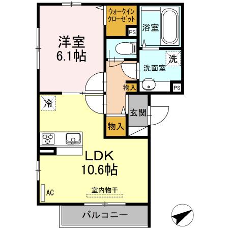 プレジール（201） 間取り図画像