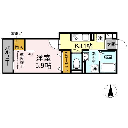 OKUE Ⅱ（305） 間取り図画像