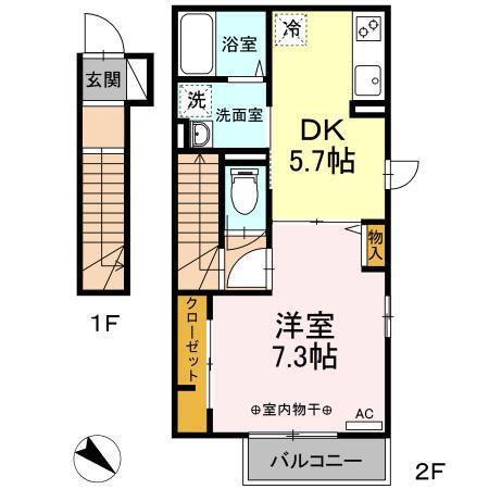 アロサールＫ（201） 間取り図画像