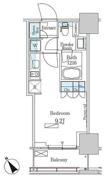 パークアクシス横濱関内ＳＱＵＡＲＥ（1409） 間取り図画像