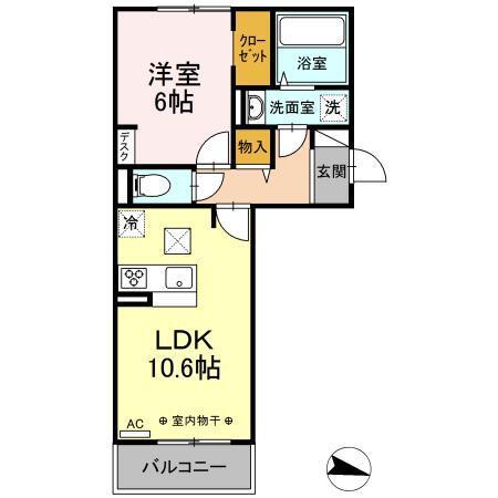 ウェルデンスD-stay　A（103） 間取り図画像