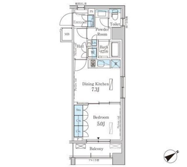 パークアクシス横浜山下町（801） 間取り図画像