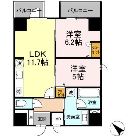 ゲートレジデンス鶴見（601） 間取り図画像