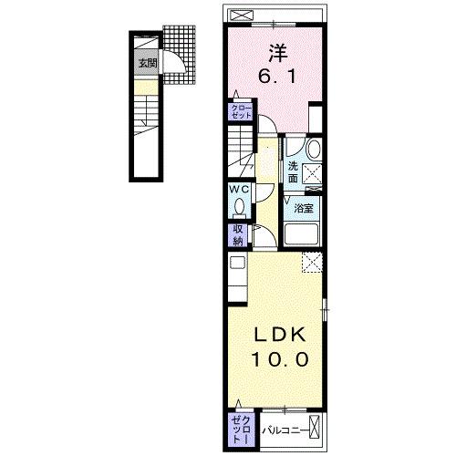 サングレース（201） 間取り図画像