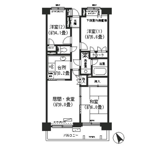 武蔵小杉西パーク・ホームズ（604） 間取り図画像
