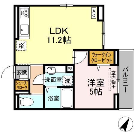 D Paina 上小田中（305） 間取り図画像
