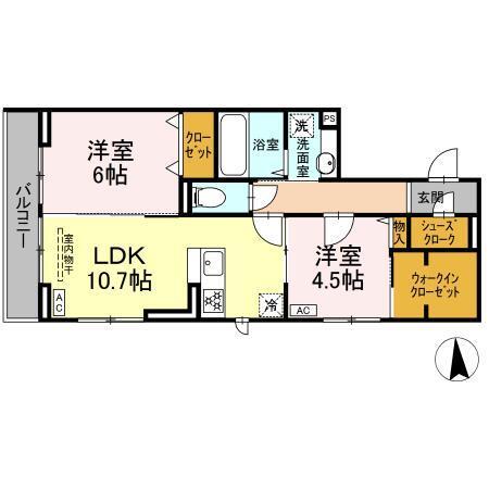 Hestia（303） 間取り図画像