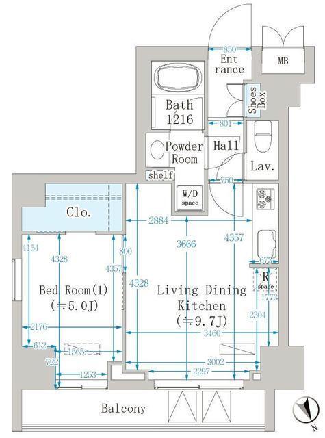 クレインメゾン新川通（203） 間取り図画像