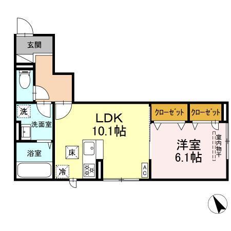 Casa Bianca（102） 間取り図画像