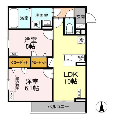 D Paina 殿町（302） 間取り図画像