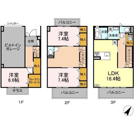 カレッツァⅡ番館（102） 間取り図画像