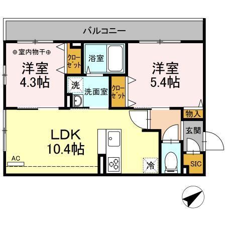 アルセ二俣川・ヒラソル二俣川　アルセ二俣（304） 間取り図画像