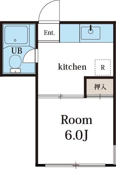 横浜市磯子区中原アパート 間取り図画像