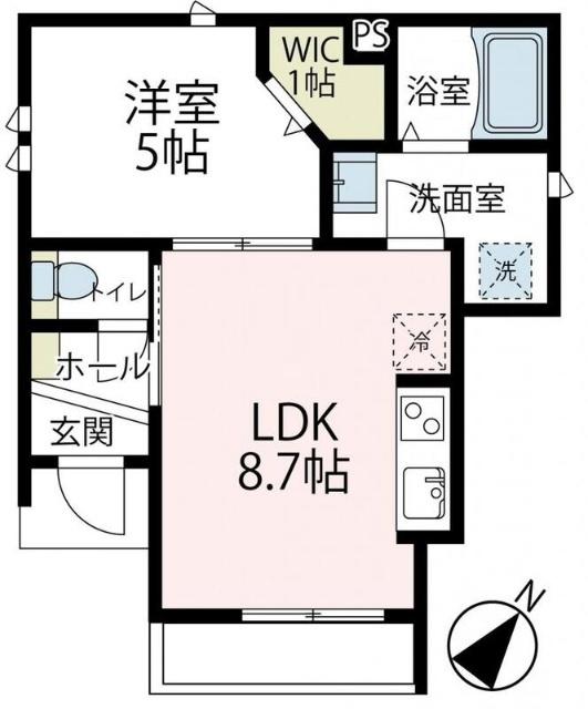 1LDKです。