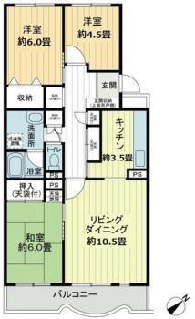テレパレス日限山 間取り図画像