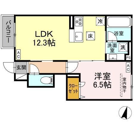 ヒラソル江田（102） 間取り図画像