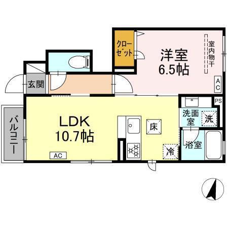 ヒラソル江田（103） 間取り図画像